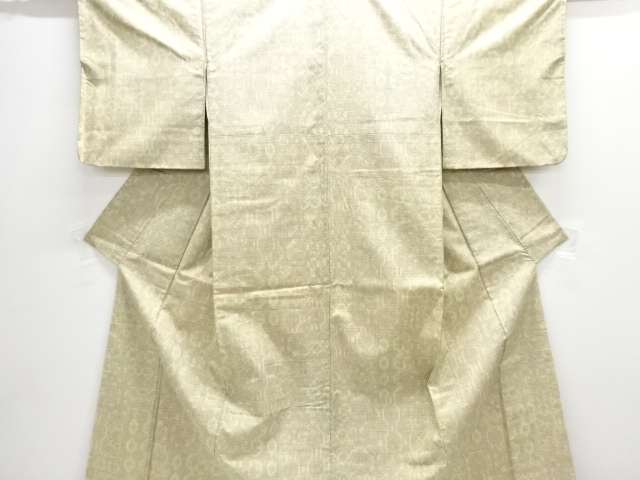 JAPANESE KIMONO / ANTIQUE KIMONO / SILK / TSUMUGI / WOVEN FLORAL SARASA